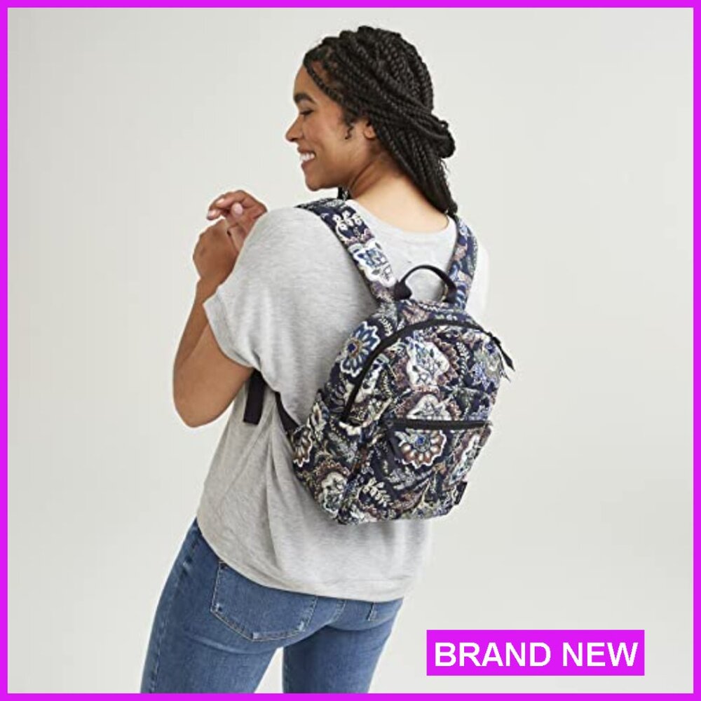 Quilted Cotton Small Backpack Adjustable Straps L… - image 2